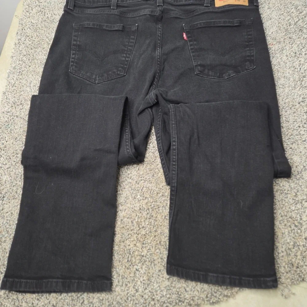 Levis‎ 511 Slim Fit Black Denim Jeans Mens 40x32 04511-5382 Casual Pants